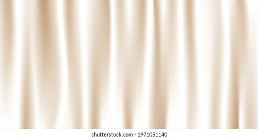 Abstract vector background luxury biege or cream cloth or liquid wave Abstract biege fabric texture background. Cloth soft wave. Creases of satin, silk, cotton,flag