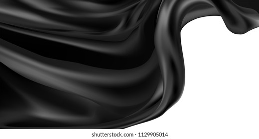 Abstract vector background luxury blue cloth or liquid wave or wavy folds of grunge silk texture satin velvet material, luxurious background or elegant wallpaper
