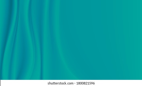 Abstract vector background luxury Blue green cloth or liquid wave Abstract or Teal fabric texture background. Cloth soft wave. Creases of satin, silk, and cotton.