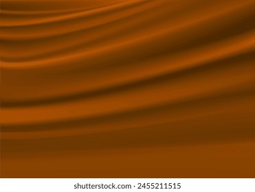 Abstract vector background luxury brown cloth or liquid wave Abstract or brown fabric texture background. Cloth soft wave. Creases of satin, silk, and cotton. Use for flag. illustration EPS 10.