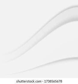 Abstrakter Vektor Hintergrund luxuriöse Tuch gewölbte Falten aus Grunge Seide Textur Satinvelette, luxuriöser Hintergrund oder elegante Tapete. Schöne weiße Seide. Drapery Textile Hintergrund.