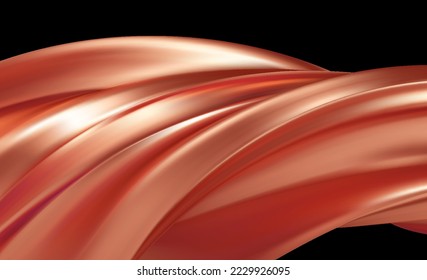 Abstract vector background luxury cloth or liquid wave or wavy folds of grunge silk texture satin velvet material, luxurious background or elegant wallpaper