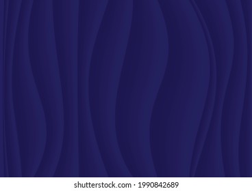 Abstract vector background. Luxury dark blue cloth or liquid wave. Abstract blue fabric texture background. Cloth soft wave. Creases of satin, silk, and cotton.Dark blue blackground for template.