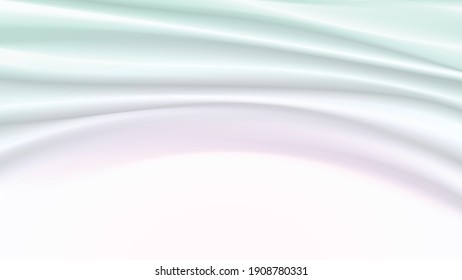 Abstract vector background. Luxury light pink blue silk or liquid wave.Pastel fabric with smooth texture for show product.Rippled wavy milk.Shiny fabric. Cloth soft wave.Creases of satin or cotton.