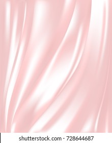 Abstract vector background luxury light pink cloth or liquid wave or wavy folds of grunge silk texture satin velvet material, luxurious background or elegant wallpaper