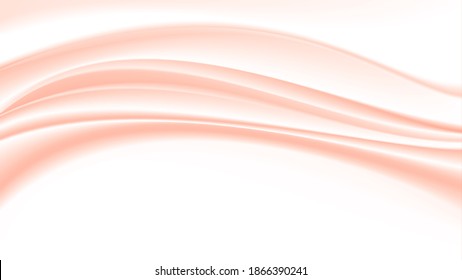 Abstract vector background luxury old rose cloth or liquid wave. Abstract  fabric texture for show product. Beautiful old rose abstract background. Shiny light orange silk fabric.