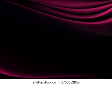 Abstract vector background luxury pink cloth or liquid wave or wavy folds of grunge silk texture satin velvet material, luxurious background or elegant wallpaper
