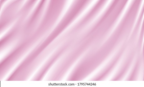 Abstract vector background luxury pink cloth or liquid waveAbstract or golden fabric texture background. Cloth soft wave. Creases of satin, silk, and cotton.Use for flag. pink flag.