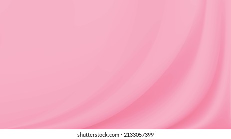 Abstract vector background luxury pink cloth or silk. Minimal soft Flamingo pink fabric background. Shiny silk fabric. Cloth soft wave. Elegant Creases of satin background. Vector illustration.