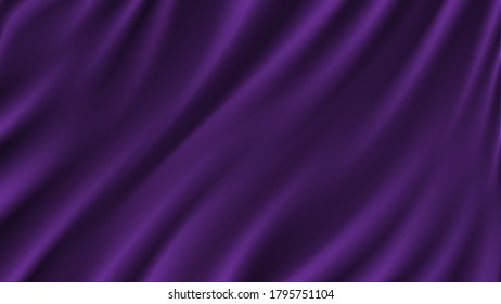 Abstract vector background luxury Purple cloth or liquid wave Abstract or Purple fabric texture background. Cloth soft wave. Creases of satin, silk, and cotton.purple flag.