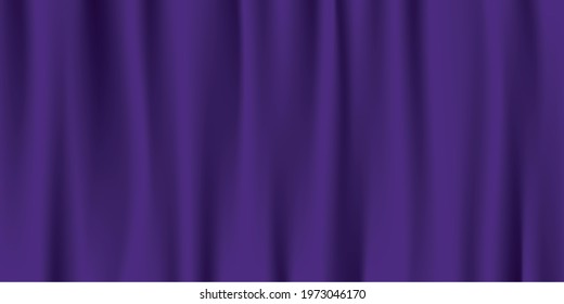 Abstract vector background luxury purple cloth or liquid wave. Magenta fabric texture background. Cloth with soft wave. Creases of satin, silk or cotton flag. Violet flag background.