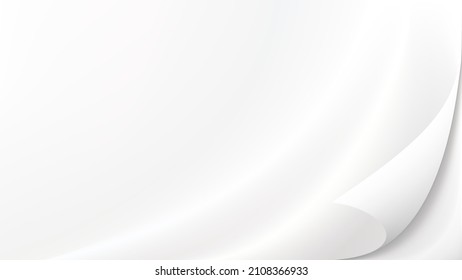 Abstract vector background luxury white cloth or white paper. Minimal white fabric background. Shiny silk fabric. Cloth soft wave. Elegant Creases of satin background.