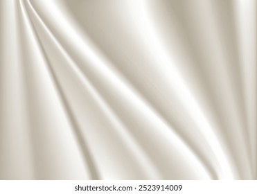 Abstract vector background luxury white cloth or liquid wave Abstract or white fabric texture background. Cloth soft wave. Creases of satin, silk, and cotton. Use for flag. illustration EPS 10.
