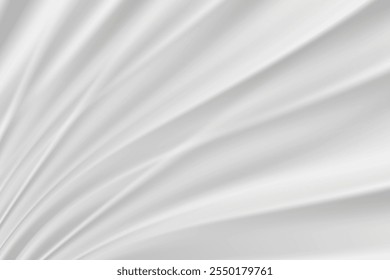 Abstract vector background luxury white silk satin texture velvet material with copy space. White gray satin texture with beautiful soft blur pattern natural.Fabric textile drape. Premium Vector EPS10