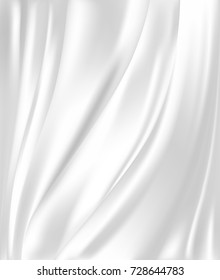 Abstract vector background luxury white cloth or liquid wave or wavy folds of grunge silk texture satin velvet material, luxurious background or elegant wallpaper