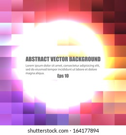Abstract  vector background made with colored  square