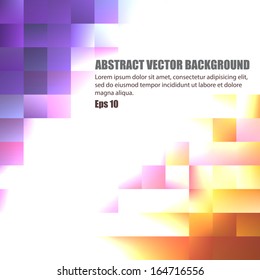 Abstract  vector background made with colored  square