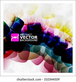 Abstract vector background made of colorful rounded squares