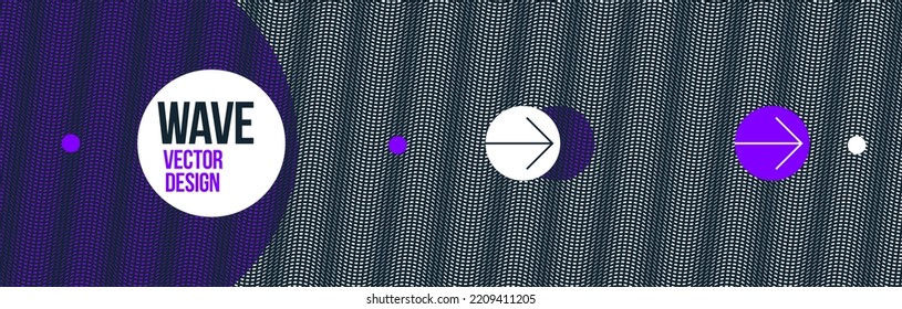 Abstract vector background made with linear Moire, op art effect surreal texture, sound and music waves theme, black and white grid abstraction.