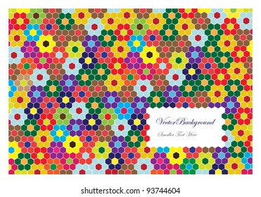 abstract vector background made of mosaic colorful flowers and place for your text
