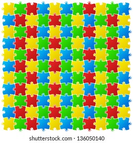Abstract vector background made from puzzle pieces