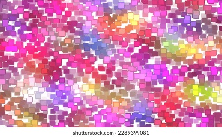 Abstract vector background made of scattered small multicolored cubes