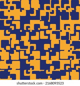 Abstract vector background made with simple geometric shapes. Mid century modern inspired seamless colorful pattern for fabrics, wallpaper, poster design, invitations and business cards.