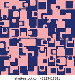 Abstract vector background made with simple geometric shapes. Mid century modern inspired seamless colorful pattern for fabrics, wallpaper, poster design, invitations and business cards.