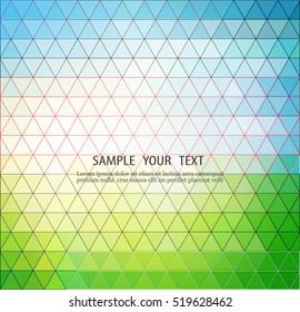 Abstract vector background made of triangles.Blue-green.Geometric vector background