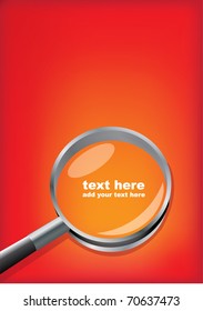 Abstract vector background with a magnifier