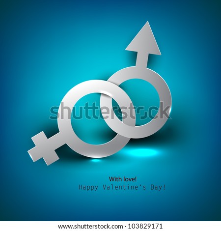 Abstract vector background with male female symbol