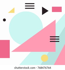 Abstract vector background in memphis style