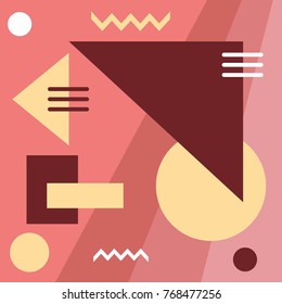 Abstract vector background in memphis style. Geometric pattern