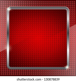 Abstract vector background with metal frame