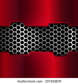 Abstract vector background with metallic elements and place for your text