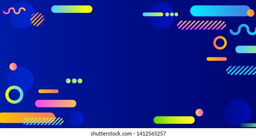 Abstract vector background. Minimal composition of geometric gradient shapes with place for text or design.