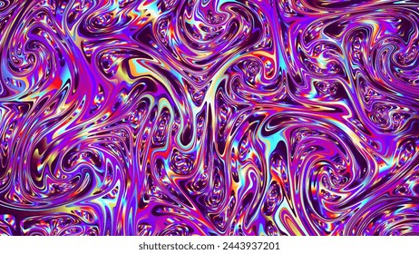 Fondo de Vector Abstractas con mezcla de pintura holográfica de mármol líquido metálico. Textura de plasma fluido iridiscente surrealista para la cubierta moderna creativa del diseño, volante, póster. Ilustración vectorial