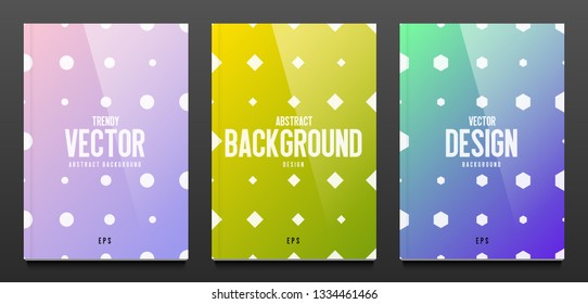 Abstract vector background. Modern cover design isolated on black background. Colorful trendy gradient. Eps10 vector.