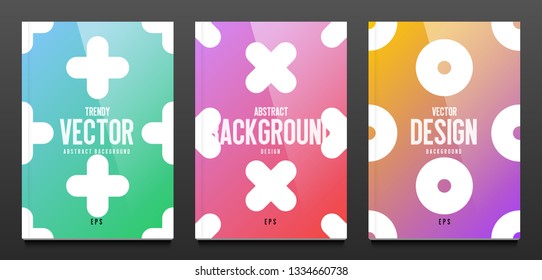Abstract vector background. Modern cover design isolated on black background. Colorful trendy gradient. Eps10 vector.