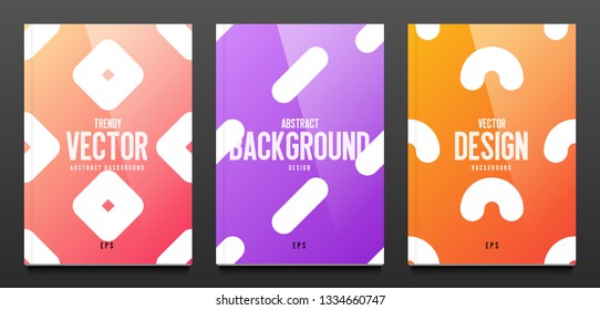 Abstract vector background. Modern cover design isolated on black background. Colorful trendy gradient. Eps10 vector.