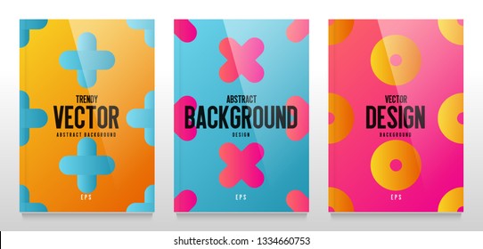 Abstract vector background. Modern cover design isolated on white background. Colorful trendy gradient. Eps10 vector.
