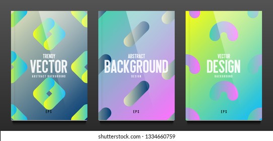 Abstract vector background. Modern cover design isolated on black background. Colorful trendy gradient. Eps10 vector.