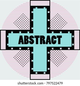 Abstract vector background with modern geometric composition in postmodernism style, Template for poster, business card,  mockup, education, presentation, report cover booklet, mockup.