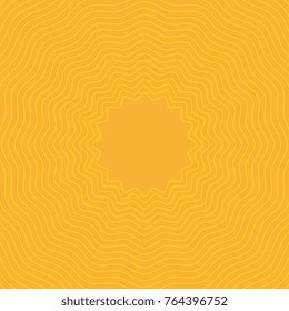 Abstract vector background. Modern graphic template. Wavy Circles going to the center. Optic illusion