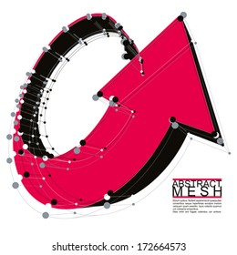Abstract vector background, modern style technology and science theme layout, connection and communication 3d abstract mesh, clear eps 8.