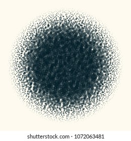 Abstract vector background. Monochrome circular raster composition of geometric shapes.