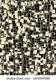 Abstract vector background. Monochrome composition of regular overlapping geometric shapes.