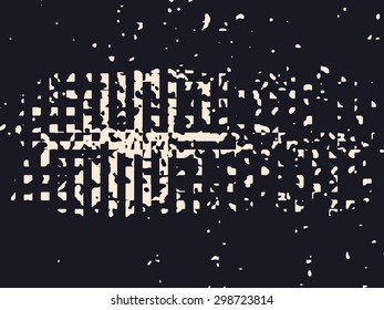 Abstract vector background. Monochrome grunge composition of irregular geometric elements.