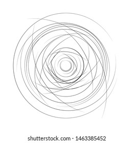 Abstract vector background, monochrome spiral line