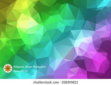 Abstract vector background .Mosaic Background . Pearl white . Polygon background .Mosaic of triangles .Creative design for business . Vector illustration with polygon logo . 